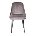 thumbnail image 4 of LumiSource Black Metal, Silver Velvet Marcel Dining Chair - Set of 2, 4 of 8