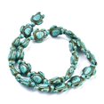 thumbnail image 3 of Dyed Synthetic Turquoise Bead Strands Tortoise Turquoise 17~18x14x6~8mm Hole: 1mm about 23pcs/strand 15 inch, 3 of 4