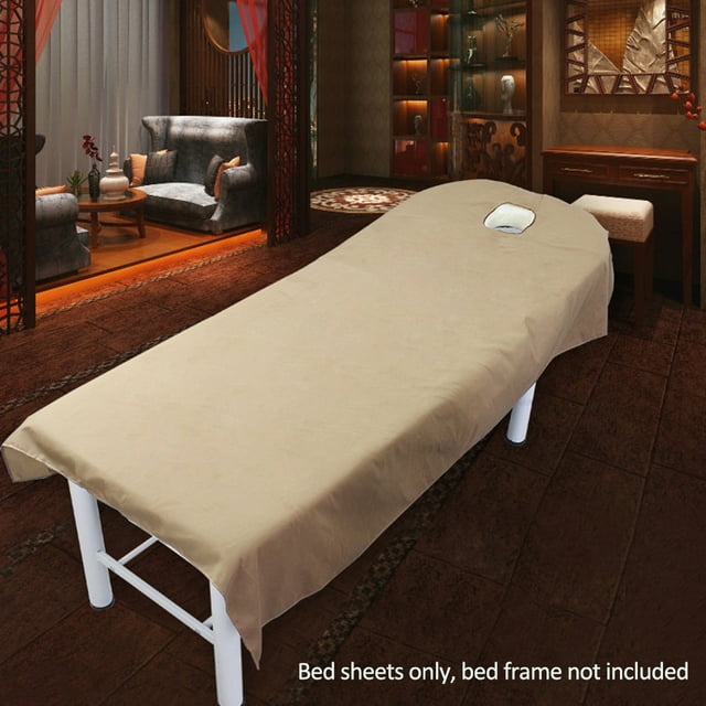Cosmetic salon sheets SPA massage bed table cover sheets with hole