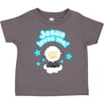 thumbnail image 3 of Inktastic Jesus Loves Me Cute Lamb and Stars Boys or Girls Toddler T-Shirt, 3 of 5