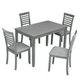 thumbnail image 2 of 5-Piece Dining Table Set for 4, Kitchen Dining Table with 4 Soft Cushioned Solid Wood Chairs, Ideal for Home or Restaurant Use.(Grey_Medium), 2 of 8