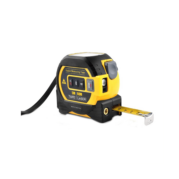 1Pc Laser Tape Measure 3 in 1 Digital Tape Measure High Precision Laser Rangefinder Steel Tape Measure