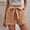 S-Khaki, variant on Women'S Shorts Shorts For Bowknot Belted Elastic High Waisted Shorts Summer Beach Shorts For With Pockets Basic Clothes S M Blue