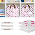 thumbnail image 4 of Yayeee Foldable Storage Basket for Shelves Waterproof Cloth Bins with Handles, Purple Polka Dots, 4 of 7