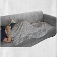 thumbnail image 5 of Victorian Soft Flannel Fleece Throw Blanket, Continuous Delicate Thin Line Drawn Floral Pattern in Calm Tones, Cozy Plush for Indoor and Outdoor Use, 50" x 60", Eggshell and Purpleblue, by Ambesonne, 5 of 5