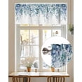 thumbnail image 7 of Blue Green Eucalyptus Kitchen Valances for Windows Rustic Watercolor Leaves Floral Valance Curtains&nbsp; for Kitchen /Living Room/Bedroom/ Bathroom Decor, 42"x12 " ,Rod Pocket 1 Panel,, 7 of 7