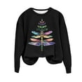 thumbnail image 2 of Simua Chandail en Molleton pour Femmes Décontracté Ample Col Rond Chandail Manches Longues Mignon Graphique Tee Shirt, 2 of 4
