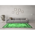 thumbnail image 3 of Ahgly Company Indoor Round Oriental Emerald Green Asian Inspired Area Rugs, 3' Round, 3 of 4