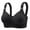 Black, variant on Women's Printed Mesh Bra - Dual Straps No Underwire Breathable Support for Large Size Daily Wear