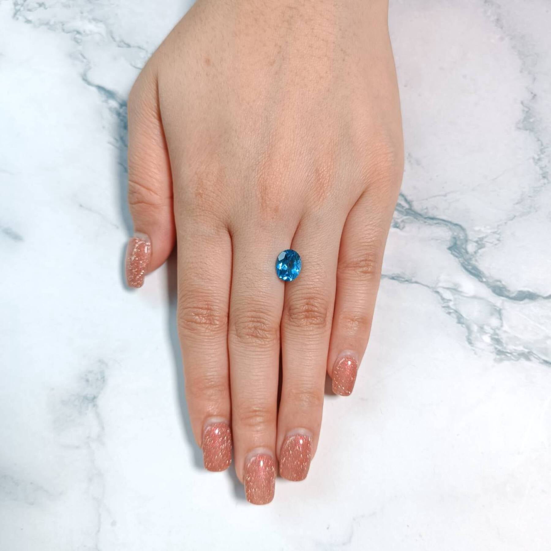 Certified Natural 2.75 Carat Swiss Blue Topaz Oval Shape Brilliant Cut 10x8 mm Loose Gemstone December Birthstone