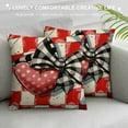 thumbnail image 3 of JEUXUS Buffalo Plaid Valentines Day Pillow Covers  Valentines Day Decor Polka Dot Red Heart with Bow Love Truck Valentine Pillows Decorative Throw Pillows Valentines Day Decorations G169-18, 3 of 5