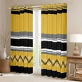 thumbnail image 2 of Homewish Gold Black Abstract Curtains Pack of 2 (42x84 Each), Chic Stripes Ombre Curtains Blackout, Teens Child Adult Women Bedroom Curtains, Window Curtains Decor, 2 of 6