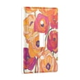 thumbnail image 2 of Yayeee Toggle Light Switch Wall Plate 1-Gang 4.5"x2.7" Home Decorative Outlet Cover, Orange Hand Drawn Floral, 2 of 7