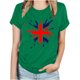 thumbnail image 2 of Fiudx Ofertas Relámpago Tops con Estampado de Moda para Mujer, Blusa de Manga Corta con Cuello Redondo, Camisetas, 2 of 4