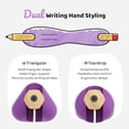 thumbnail image 3 of 6 Pack Silicone Pencil Grips, Ergonomic Dual-Head Design for Handwriting, Drawing & Coloring, Improves Grip Control (Multicolor), 3 of 7