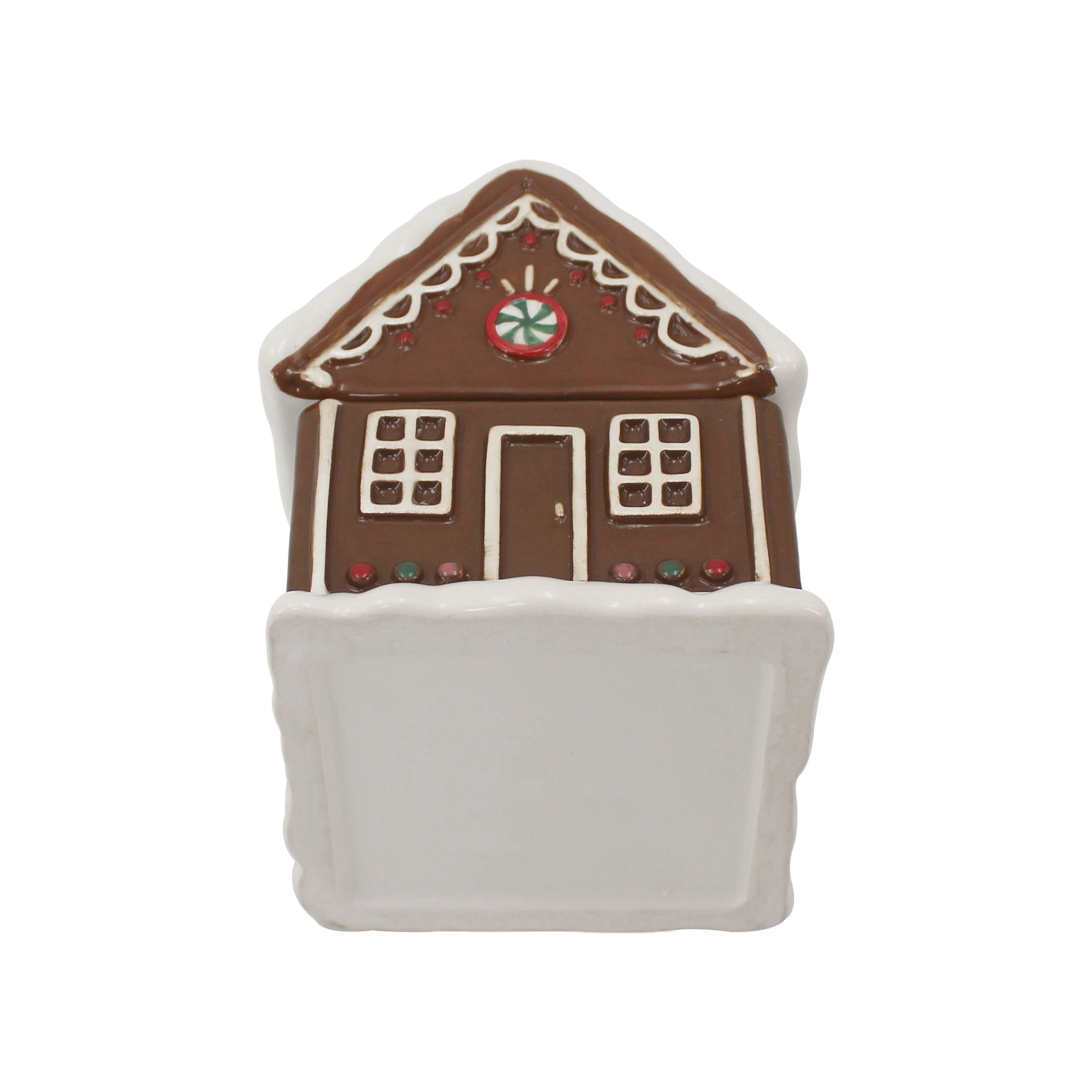 Mainstays 2-Wicks Gingerbread House Ceramic Scented Jar Candle, Holiday Gingerbread, 7.5oz
