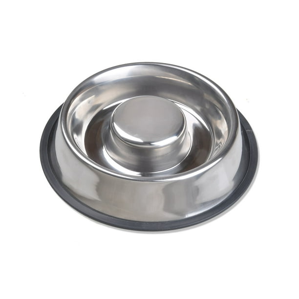 Van Ness Non Tip Stainless Steel Slow Feeder Dog Bowl, 24 Fluid Ounce