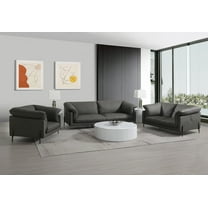 Acme Furniture Tadi Chair in Black Top Grain Leather, Indoor