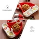 thumbnail image 3 of Juego de platos de silicona con forma de gorro de Papá Noel para niños pequeños, con tenedor y cuchara, plato de cena dividido, 1 Juego, 3 of 8