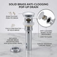 thumbnail image 5 of Renovators Supply 11 5/8" Tempered Glass Round Bathroom Vessel Sink with Drain Clear Mini Bowl Sink, 5 of 15