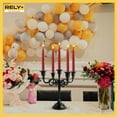 thumbnail image 3 of Rely+ Glossy Black 5 Arm Metal Candelabra Taper Candle Holder for Centerpiece Halloween Thanksgiving Decor, 3 of 8