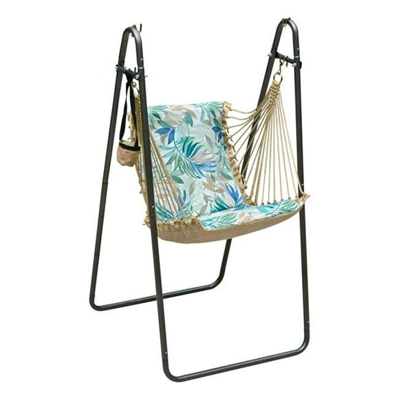 Algoma Net 1525208209BR Soft Comfort Swing Chair & Stamd, Blue