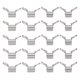 thumbnail image 1 of Tope de cuentas Uxcell, 20 Pcs Abrazaderas de extremo de alambre de cuentas con mango, Plata, 1 of 6