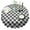 Black White Checkerboard, variant on Teal and Gold Geometric Lattice Pattern Round Tablecloth 60"x60",Wrinkle Wipeable Table Cloth for Kitchen Dining Room Picnic Patio Party