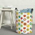 thumbnail image 5 of Goofa Cartoon Flowers Printed Circular Hamper,Laundry Basket with Handles,Storage Baskets Foldable,Large Capacity Laundry Hamper-Small, 5 of 8