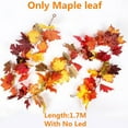 thumbnail image 4 of 1.7M Fall Maple Leaves Lighted Garland Decor- Thanksgiving String Lights Decorations Autumn Halloween Party Ornament ( Batteries Not Included), 4 of 6