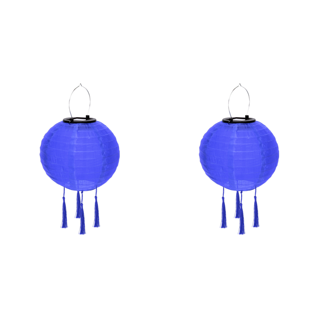 Lámpara Solar Nailon Con Farol Impermeable para Festivales () Azul