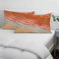 thumbnail image 4 of Burnt Orange Ombre Coastal Pillow Covers King, Summer Nautical Beach Ocean Seaside Soft Brushed Breathable Throw Pillow Covers, Pillowcase with Zipper for Couch Sofa Bedroom Living Room 20"x36", 4 of 9