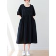 thumbnail image 3 of Carevas Vestido, cincho Vestido Nebublu Vestido de cinilla Con cinilla Qinquan Eryue Vestido suelto Eryue De tamaño grande, 3 of 8