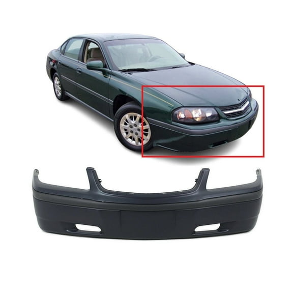 DCP Front Bumper Cover For 2000-2005 Chevy Chevrolet Impala 2335505 GM1000585