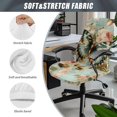thumbnail image 6 of POLERO All-in-One High Back Computer Office Chair Slipcover, Vintage Butterfly Rose Pattern Brushed Elastic Fabric Easy Clean Office Chair Seat Cover for Gaming, 6 of 7