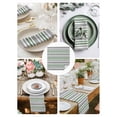 thumbnail image 3 of Sage Green Grey Striped Cloth Napkins Set of 8 Reusable Dinner Napkins, Horizontal Lines Simple Minimalist Cocktail Napkin Washable Table Napkins for Wedding/Holiday Party/Baby Shower 20"x20", 3 of 7