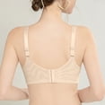 thumbnail image 4 of Women Bras Thin Sagging Gathering Bra With Double Breasts Plus Size Seamless Sports Bra Wireless Bras for Women Beige 2XL, 4 of 7
