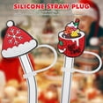 thumbnail image 3 of OFFIGAM 9Pcs Cute Cartoon Silicone Straw Toppers for Christmas Family Use - and Decorative, 3 of 7