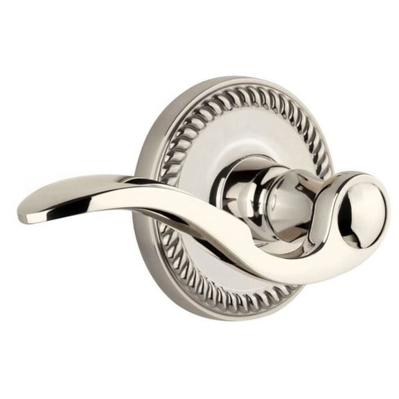 Grandeur Newbel_Prv_238_Rh Newport Solid Brass Right Handed Privacy Set - Nickel