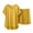 Yellow, variant on Plus Size Pajama Sets for Women 2 Piece Sleepwear Sets V-Neck Summer Loose Short Sleeve Top Wide Leg Shorts Home Wear Two Piece Set