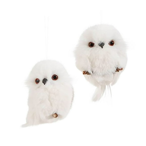 Ornement de Hibou Pendentif de Poupée Mignonne Décoration de Jardinage pour Fête de Noël Festive 2 Pcs