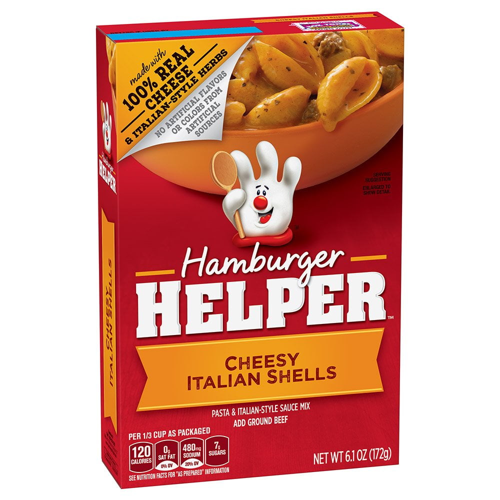 Betty Crocker Hamburger Helper Cheesy Italian Shells 6.1 oz Box (pack of 6)