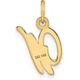 thumbnail image 3 of 14KY Yellow Gold Script Letter W Initial Charm, 3 of 6