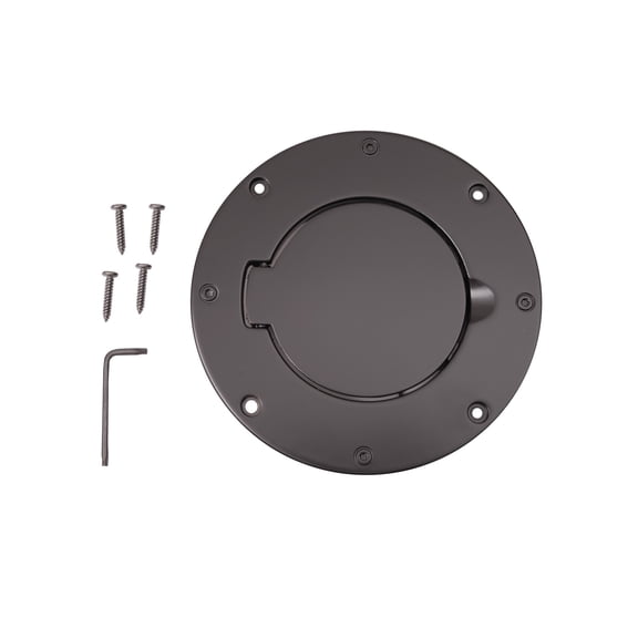 Rugged Ridge by RealTruck Gas Cap Door for Wrangler TJ | Non-Locking, Black | 11425.02 | Compatible with 1997-2006 Jeep Wrangler TJ
