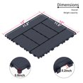 thumbnail image 4 of H Style 12" Patio Deck Tiles, 44pcs DIY Module Interlocking Decking Tiles Floor Tile, Court Tiles for Porch Poolside Balcony Backyard, Easy and Quick Installation, 4 of 8
