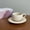 Glossy Milk Coffee Cup And Saucer 8.79oz, variant on Set, Solid Color Teacup And Saucer, Coffee Cup And Saucer Plate, Drinking Cups For Breakfast, Tea Party, Afternoon Tea, Home, Garden, Restaurant And More, Summer Winter Drinkware, Gifts