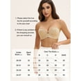 thumbnail image 3 of Wingslove Women's Push Up Strapless Bras Wireless Lace Plus Size Underwire Bra for Party,Nude 34B, 3 of 6