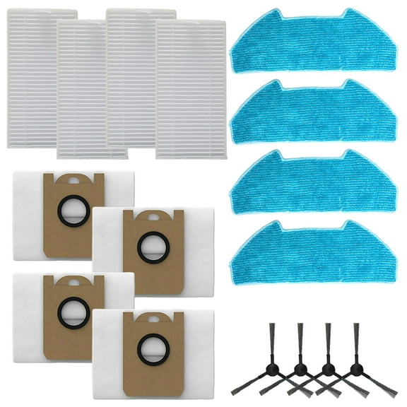 For Redkey R10 Cordless Robot Vacuum Side Brush Filter Mop Cloth Dust Bag Kit