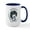 White/Navy Inside, variant on CafePress - Cockapoo Blk Parti IAAM Mugs - 15 oz Ceramic Large White Novelty Mug