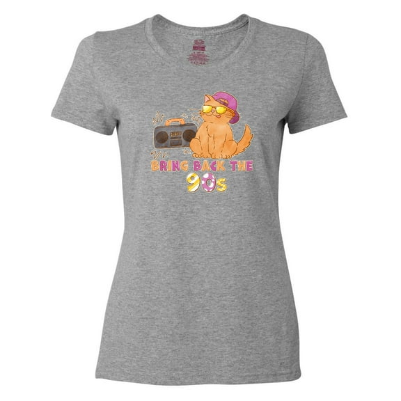Inktastic Bring Back The 90s Cool Orange Cat Women's T-Shirt